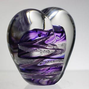 Ashes keepsake standing heart, Ashes glass Memorial, Heart Memorial, Glass Memorial, Funeral, Glass Cremation Art, Urn Memorial Pet