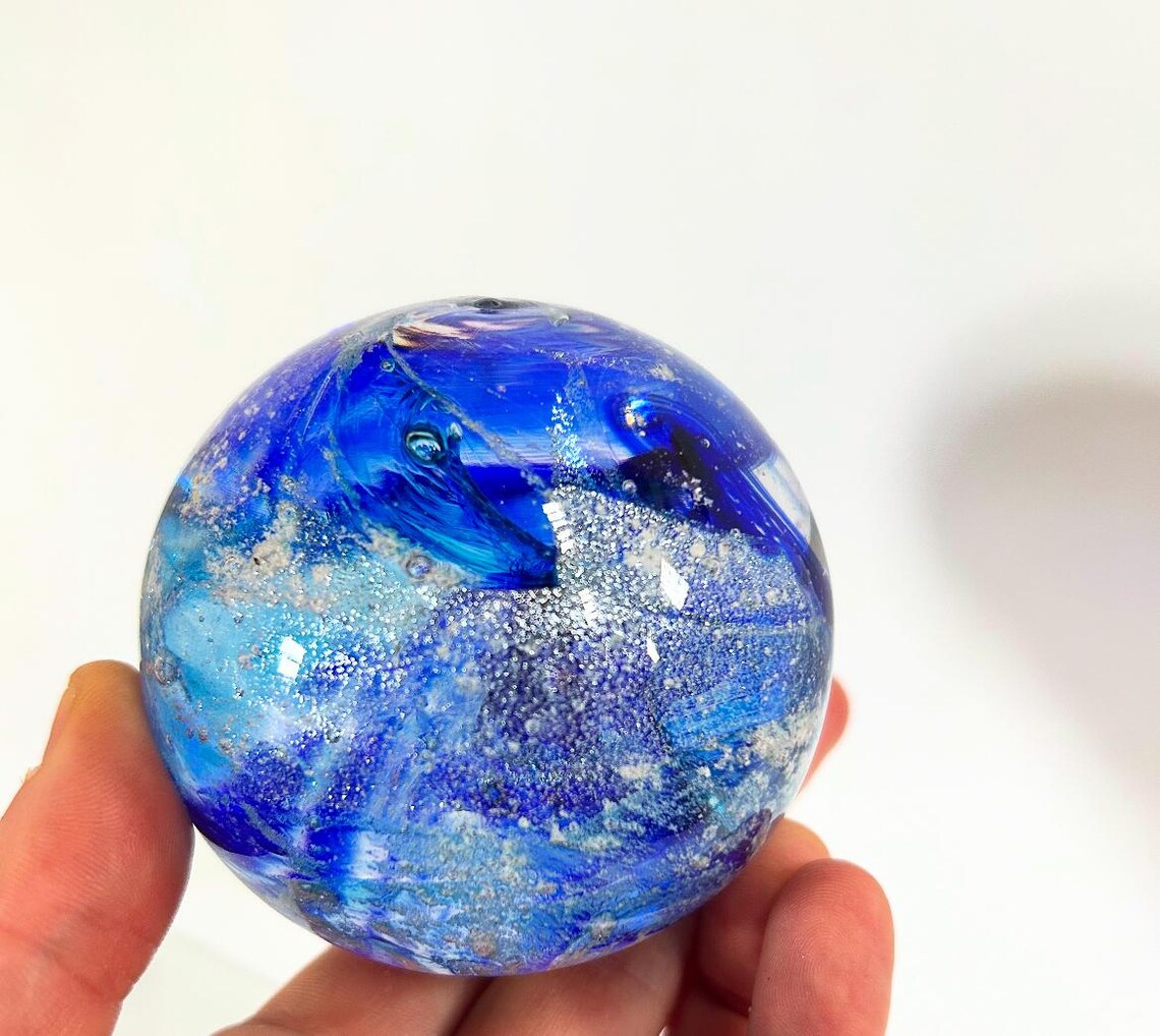 Memorial Glass, Memorial Glass Orb, Memory Glass, Cremation Glass ...