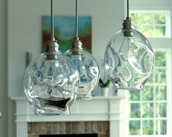Irregular glass sale pendant light
