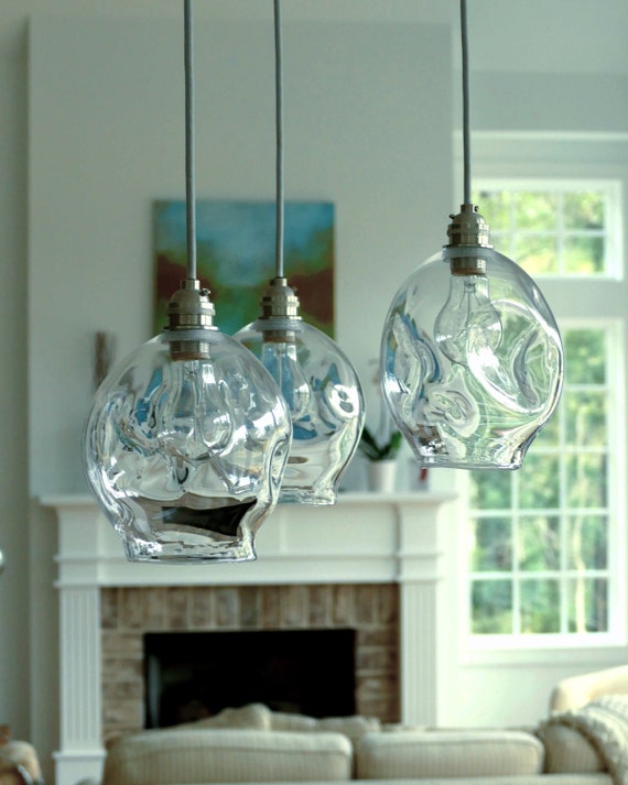 Art glass pendant sale lights