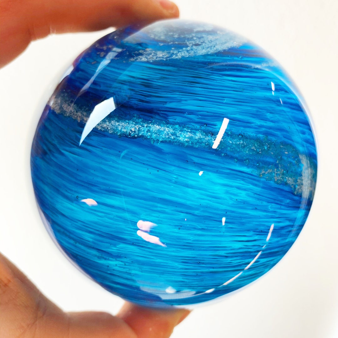 Ash in Glass Keepsake, Solid Color Glass Paperweight With Ashes ...
