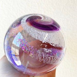 Ashes in glass, Ashes keepsake, pet ashes in glass, Memorial Glass Blown Glass Keepsake / Pet Loss and Urns / Memorial Cremains Art Ashes