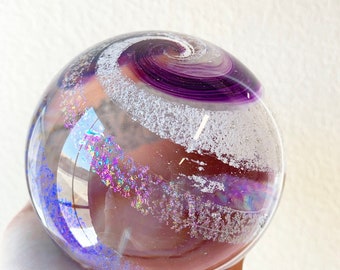 Ashes in glass, Ashes keepsake, pet ashes in glass, Memorial Glass Blown Glass Keepsake / Pet Loss and Urns / Memorial Cremains Art Ashes