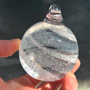 Silver or gold ornament, ashes in glass, cremation glass keepsake Memorial Glass, cremate glass pet ashes in glass, Pet Loss and Urns