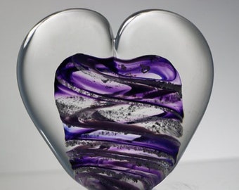 Ashes keepsake standing heart, Ashes glass Memorial, Heart Memorial, Glass Memorial, Funeral, Glass Cremation Art, Urn Memorial Pet