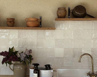 Alter weißer Creme Zellige Tile, handgefertigte marokkanische Backsplash-Fliese, Küche Badezimmer, Kostüm bestellen.