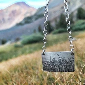 Meadows pendant, meadows necklace, meadow pendant, meadow necklace, grass necklace, grass pendant, grass jewelry, meadow jewelry