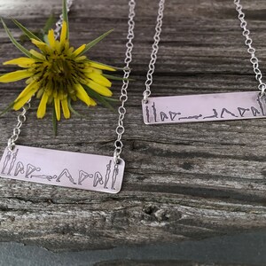 Yoga necklace, yoga pendant, sun salutation necklace, yoga jewelry, yoga bar necklace, silver yoga jewelry, sun salutation jewelry, yoga