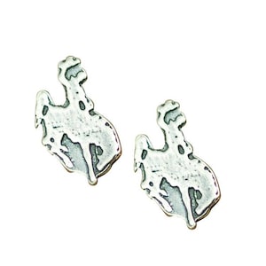 Tiny bronco studs. cowgirl earrings, horse earring, cowboy jewelry, bronco jewelry, cowboy studs, horse studs, everyday studs, horse jewelry