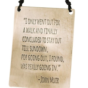 Small Metal Wall Plaques, Brass or Copper.  Wedding Blessing, John Muir, Abe Lincoln, Hafiz
