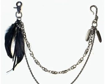 Japanese Archive Feathered Pants Chain/necklace - Etsy