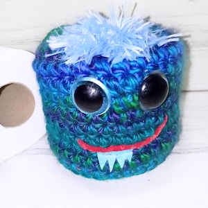 cute Monster  funny toilet hat  – toilet paper cozy  lovely blue