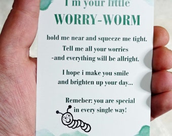 Saying cards for lucky worms, English text