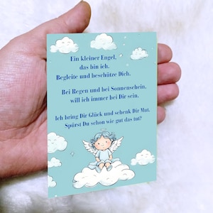 Spruch Kärtchen für Schutzengel, Glücksbringer, Engel