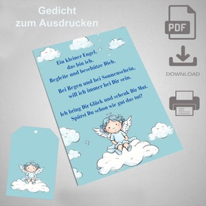 PDF Engel Gedicht für Glücksbringer, Download
