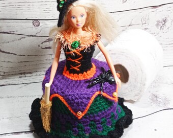 Halloween Witch doll, toilet paper cozy