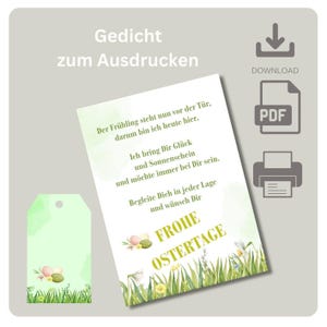 PDF Ostern Gedicht für Glückswürmchen, Glücksbringer Download