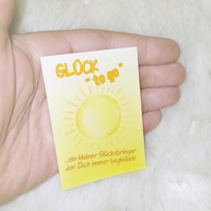 kleine Spruch - Kärtchen für Glücksbringer aller Art