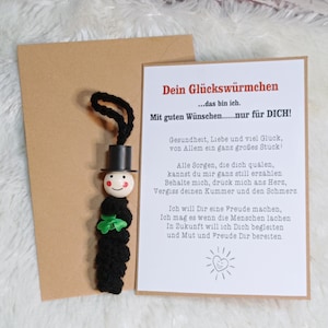 Tarjeta de felicitación Worry Worm Lucky Worm Deshollinador