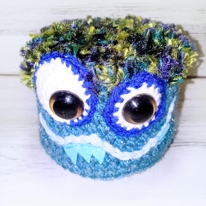 Toilet roll hat, MONSTER, toilet paper hat blue 002