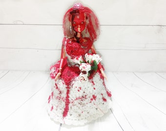 Horror - bride, toilet roll cover doll