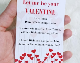 Cartes à dire pour la Saint-Valentin - vers porte-bonheur, porte-bonheur Saint-Valentin