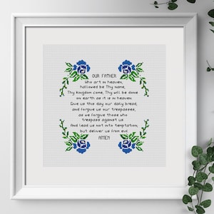 Patrón de punto de cruz del Padre Nuestro en PDF