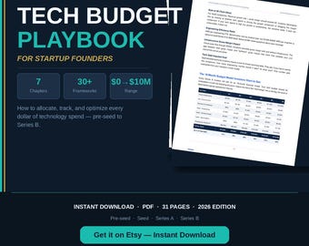 Guía práctica de presupuesto tecnológico para fundadores de startups / Guía financiera (Descarga en PDF)