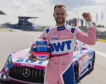 Traje de carreras hecho a mano, CIK/FIA Nivel 2, logotipos personalizados.