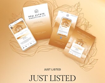 Just Listed Marketing Kit for Realtors | Instagram Facebook Story Canva Templates