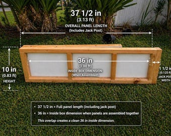 3 ft Shadowbox Expansion Panels (2-Pack) | Cedar Raised Garden Bed Extension | Modular Planter System
