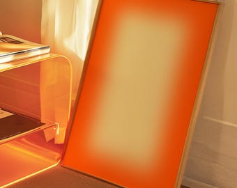 Orange Yellow Aura Gradient Poster | Matte Vertical Poster