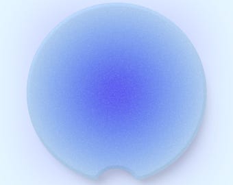 Blue Gradient Soapstone Car Coaster | Absorbent Round Drink Holder