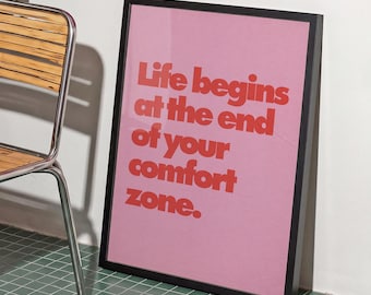Get Out of Your Comfort Zone Poster | Matte Vertical Poster