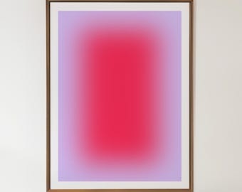 Lilac Red Aura Gradient Poster | Digital Download Vertical Poster