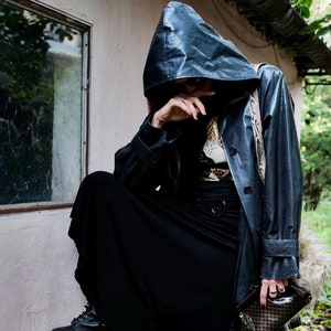 Goth raincoat top