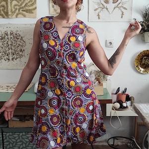 Vintage 60s/70s Fashion Dress//Mod Floral Dress