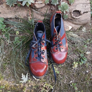 VNTG Uniseks OXS Enkellaarzen - Burgundy Retro Enkellaarzen EU 41,5 made in Italy