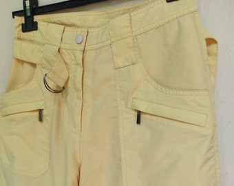 y2k Lemon Yellow Cargo Pants S