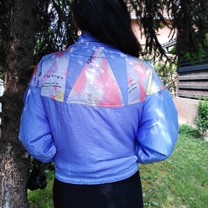 etirel - VNTG Purple Jacket/Retro Winter Jacket/ Snowboard 80s Jacket