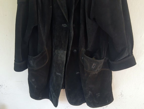 Black Velvet Dandy Jacket - Vintage Black Leather… - image 5