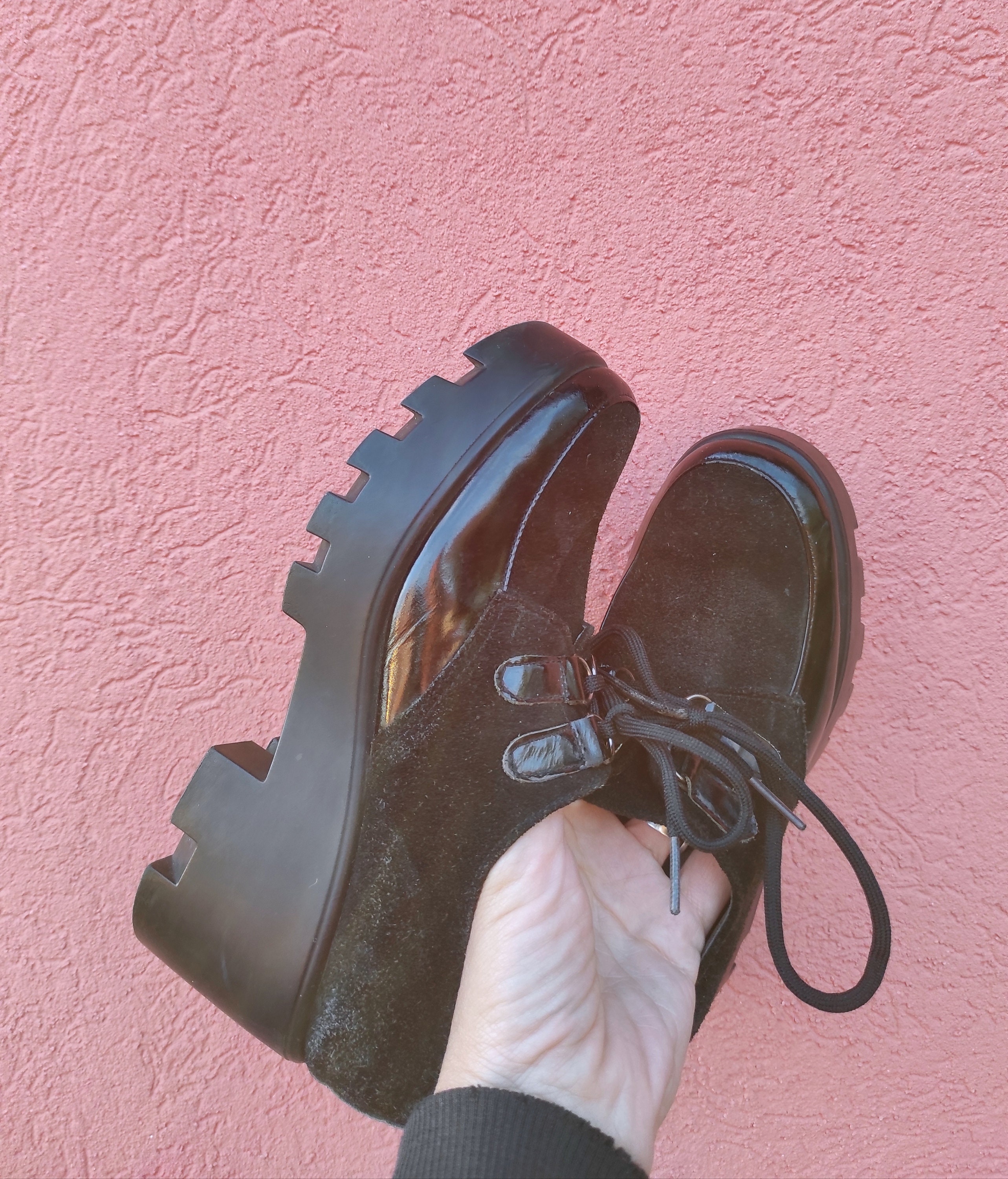 Vintage Black Chunky Shoes EU 37 - Etsy