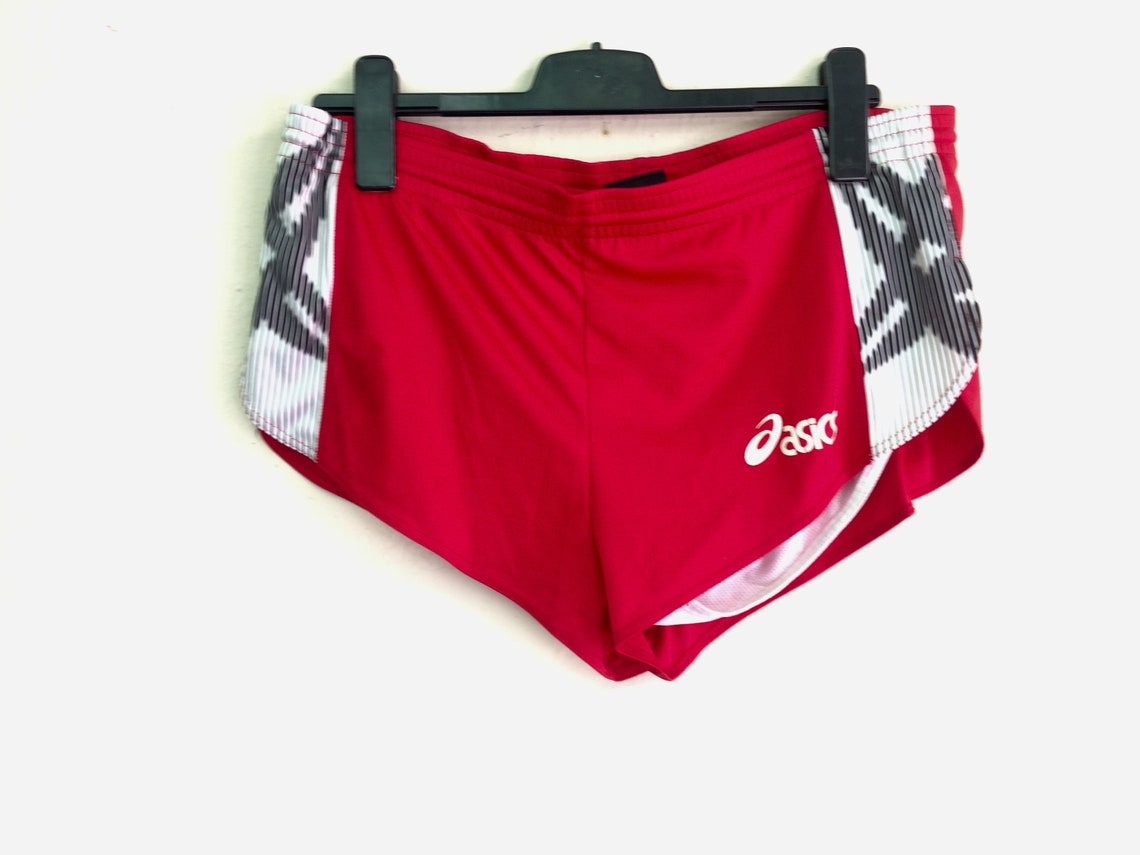 Red Asics Swimwear Vintage Mens Swimwear//retro Asics Shorts Etsy