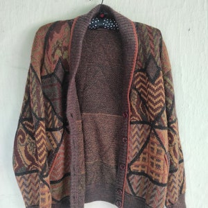 Men&#39;s Vintage Knited Jacket Sweater L
