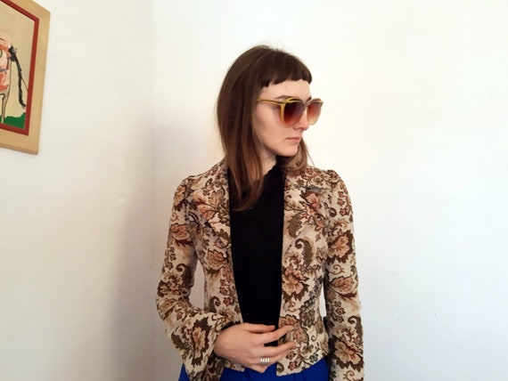 Vintage tapestry Floral Jacket XS