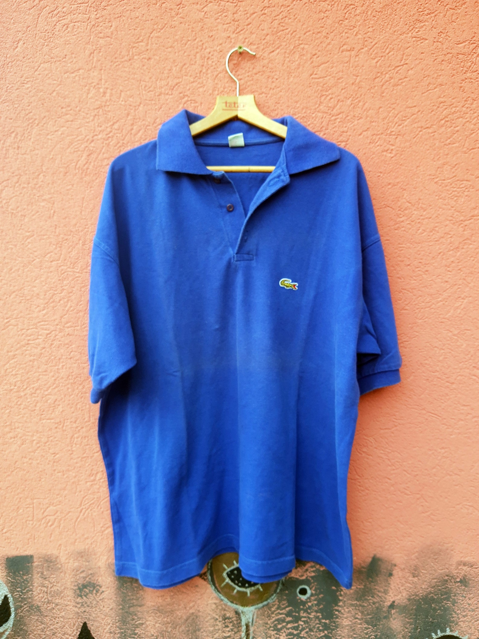 LACOSTE Vintage Men's Polo Shirt Extra Large 3XL Blue | Etsy