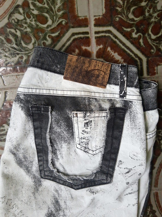 Just Cavalli - 90's Bell bottom Jeans/Vintage flo… - image 7