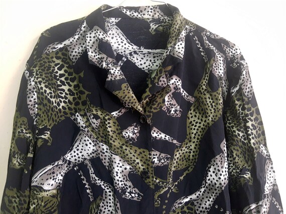 Cheetah Vintage Animal Print Blouse 