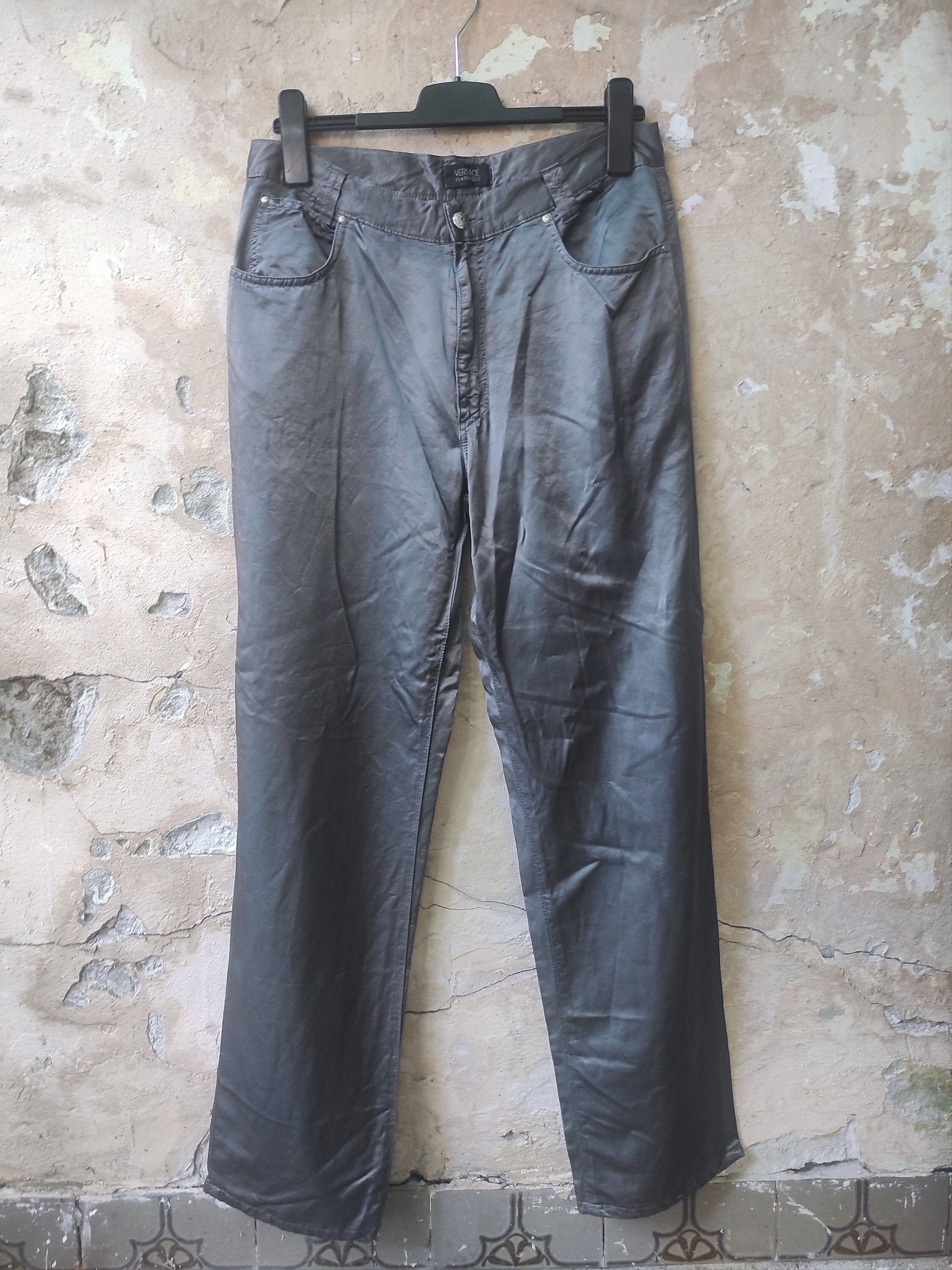 パンツ VERSACE SILVER PANTS Silver Vintage Versace Pants - Y2K Versace Classic V2 Men's