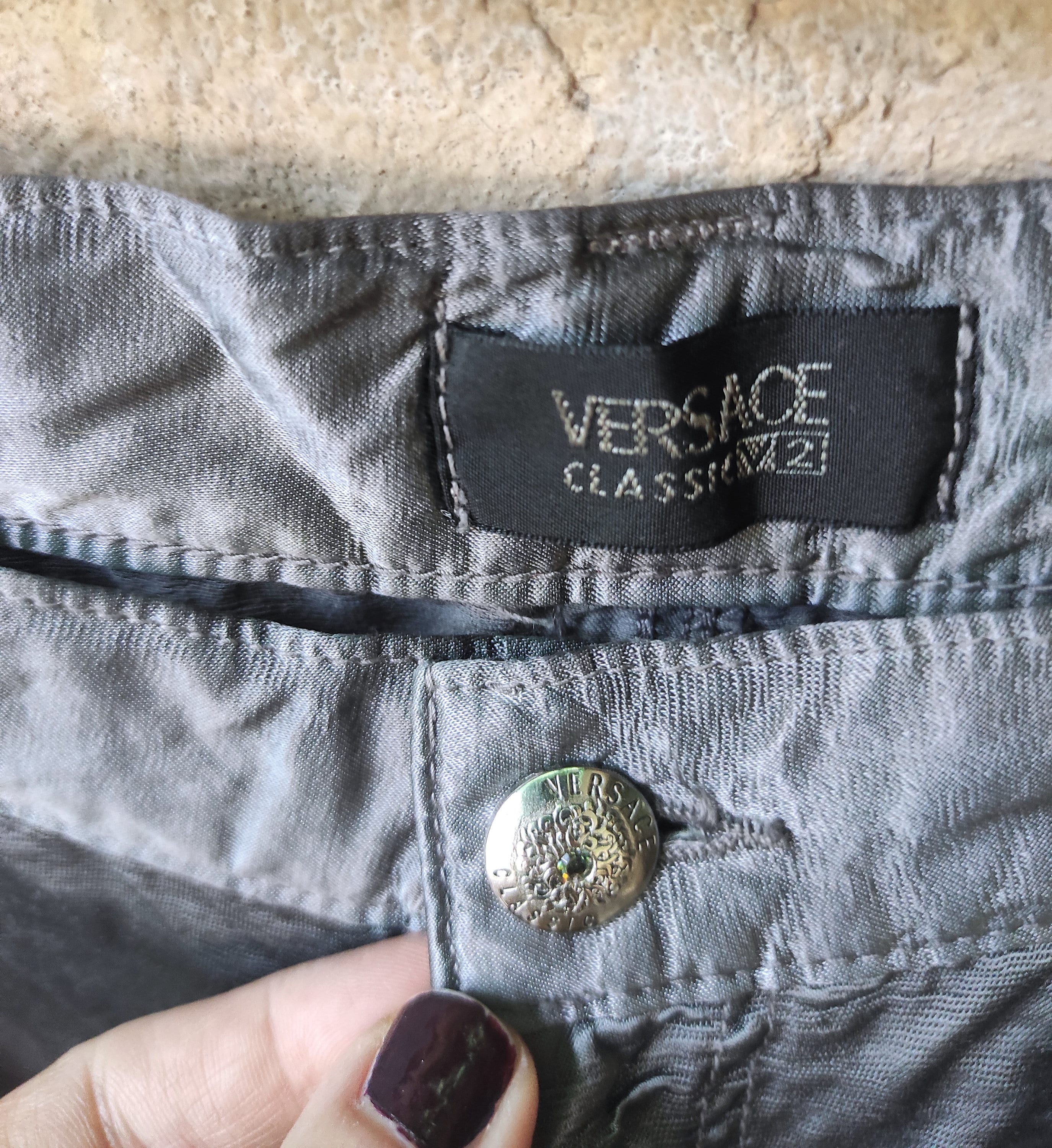 パンツ VERSACE SILVER PANTS Silver Vintage Versace Pants - Y2K Versace Classic V2 Men's